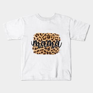 Mama cheetah background Kids T-Shirt